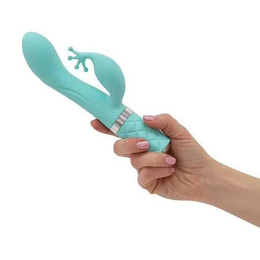 Вібратор кролик Pillow Talk Kinky Teal 21 см зелений - фото 4