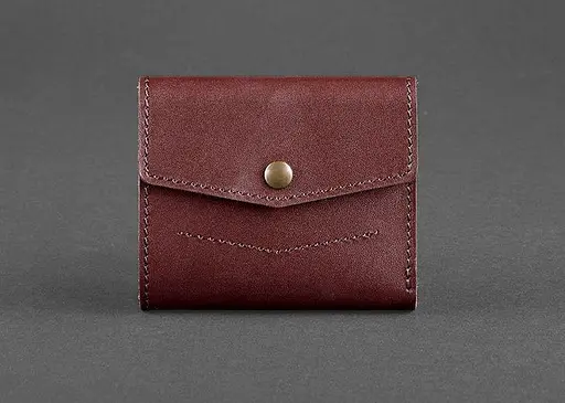 Жіночий шкіряний гаманець 2.1 бордовий Krast - фото 1