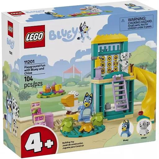 Конструктор LEGO Bluey Веселье из Блуи и Хлоей на игровой площадке 104 детали (11201)