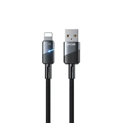 Кабель WEKOME WDC -36 Lightning Intelligent Power-off Super Fast Charging Data Cable 1 м чорний