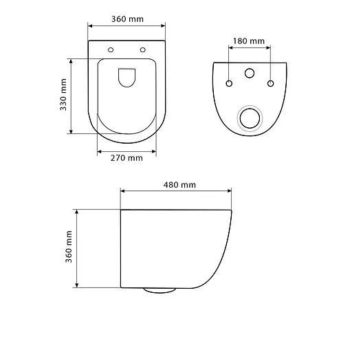 Подвесной унитаз VBI Vulcano grey matt VBI-020410, Серый - фото 2