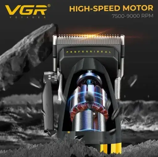 Акумуляторна машинка для стрижки VGR V-285 з насадками - фото 2