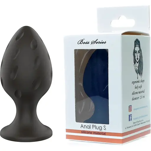 Анальний силіконовий плаг Boss Of Toys Boss Series - silicone Anal Plug S 2,8 cm, BS7800019, Чорний - фото 4