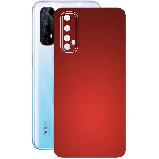 Защитная пленка StatusSKIN для Realme Narzo 20 Pro Корпус Винил красный, матовый - фото 1