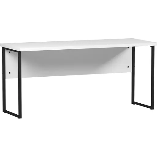 Стіл прямий лофт з екраном ОП-163 Orange-Line 1600х600х750 Чорний/Білий