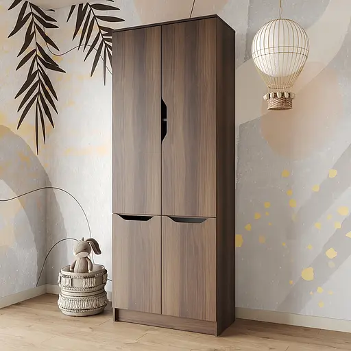 Шкаф распашной MebelStar 4Д Лилу 80x40x210 см Дуб янтарный (MBS-1412)