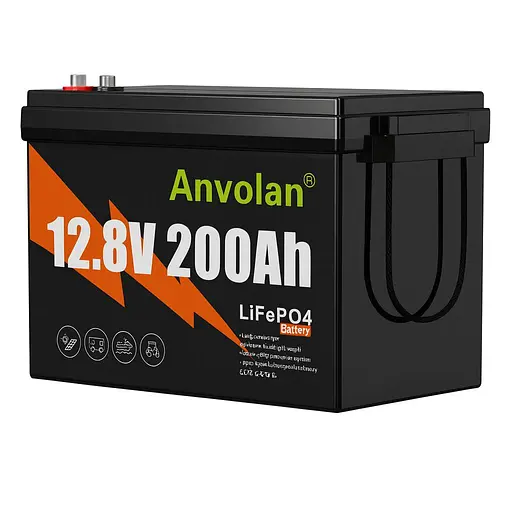 Акумулятор Anvolan LiFePO4 200 Ah 2560 Wh 12V до ДБЖ з BMS