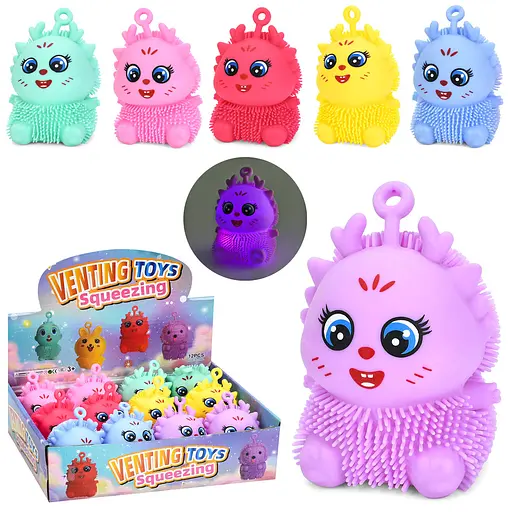 Е-їжачок тварина, 10 см, коротка ручка, світлові ефекти, MS4739 (В асортименті) - фото 2