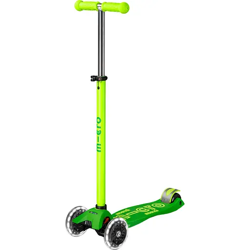 Самокат Micro Maxi Deluxe Neon LED Зелений папуга (MMD232) - фото 1