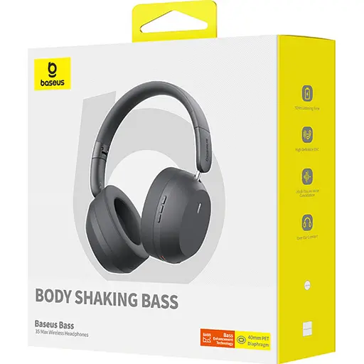 Навушники бездротові Baseus Bass 35 Max сірі (A00070800821-00) - фото 6