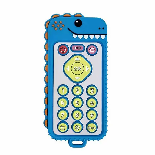 Силиконовый прорезыватель пульт "Динозавр" Mega Zayka MGZ-0426(Blue) - фото 1