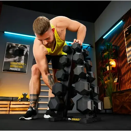 Стійка-піраміда Trex Sport для зберігання 5 пар гантелей TX-055DR - фото 6