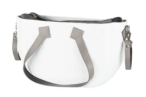 Сумка MyMia ручки кожа, ремни для коляски, бело-серый Nuvita det0018681 - фото 5