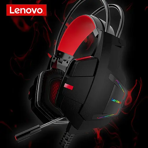 Наушники накладные игровые Lenovo HU85 чёрные - фото 3