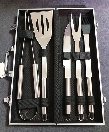 Набор для гриля и барбекю: 5 аксессуаров в кейсе - Для любителей BBQ из нержавеющей стали 2303 - фото 5