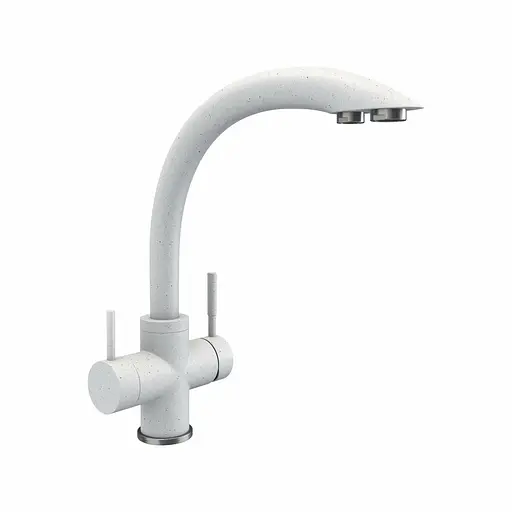 Смеситель для кухни под осмос Platinum 8203 HDF белый в точку Белый - фото 1