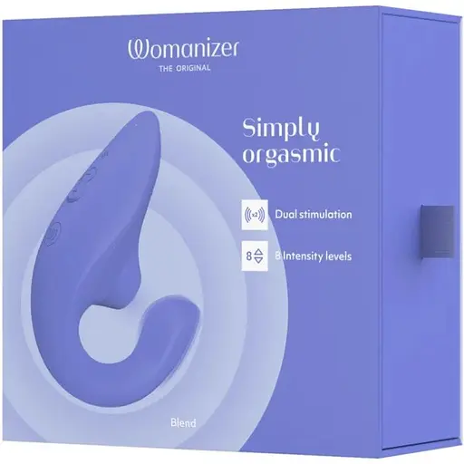 Вібратор кролик Womanizer Blend (Blue) - фото 7