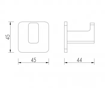 Крючок Omnires Nelson black mat (NL80115BL) - фото 2
