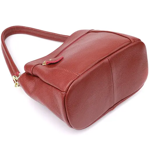 Женская кожаная сумка Vintage с тремя секциями 22.5х16.5х11.5 см sum0027629 - фото 5