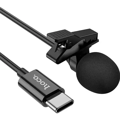 Петличний Микрофон Hoco L14 Type-C 2m Black [136293] - фото 3