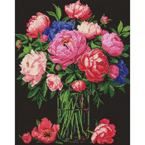 Алмазна мозаїка Розкіш півонії AMO8007, 40х50 см