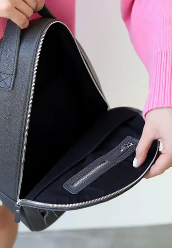 Шкіряний рюкзак Groove M графітний - фото 6