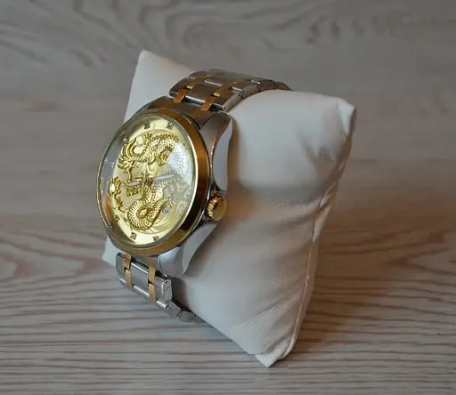 Чоловічий наручний годинник Skmei 9193 Дракон браслет (Сріблястий браслет) - фото 6