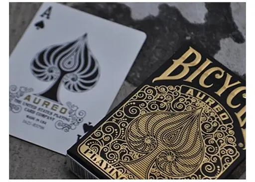 Карти гральні United States Playing Card Company Bicycle Aureo (black) (09409b) - фото 5