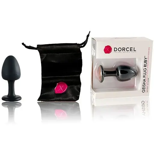 Анальна пробка Dorcel Geisha Plug Ruby L з кулькою всередині - фото 4