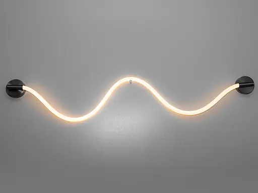 Стильний світлодіодний світильник шланг, потужністю 18Вт, чорний хром - фото 2