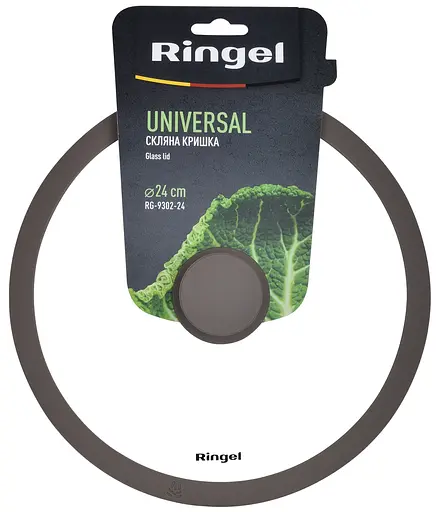 Крышка Ringel Universal silicone стеклянная с силиконовым ободком 24 см (RG-9302-24) - фото 2