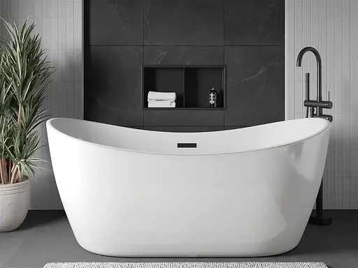 Полка для душа встроенная Nett YB-60, 60 см Черный - фото 4