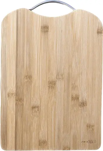 Дошка Eurogold для нарізання бамбукова з металевою ручкою 33x24 см - фото 2
