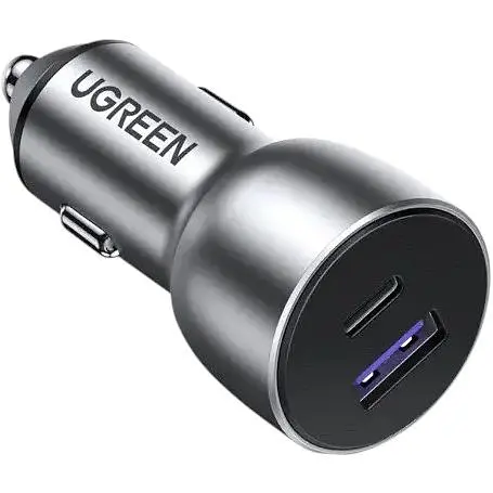 Зарядное устройство для Ugreen CD213 USB Type-C PD 3.0 + USB QC 3.0 52.5W (30+22.5) серый - фото 1