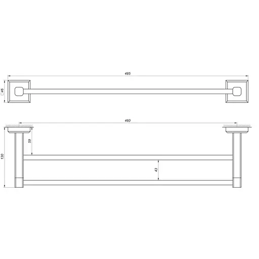 Полотенцедержатель TOPAZ TКВ 9911/45 - фото 3