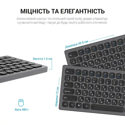 Клавіатура OfficePro SK1550B (128854) - фото 6