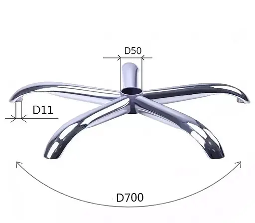 Хрестовина для крісла Хромована діаметром 70 см - фото 2