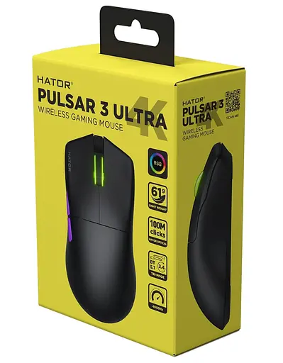Миша HATOR Pulsar 3 Ultra 4K Wireless Black (HTM680) - фото 7