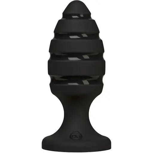 Анальний плаг зі спіральним каналом Doc Johnson Platinum Premium silicone - The Blast - Black