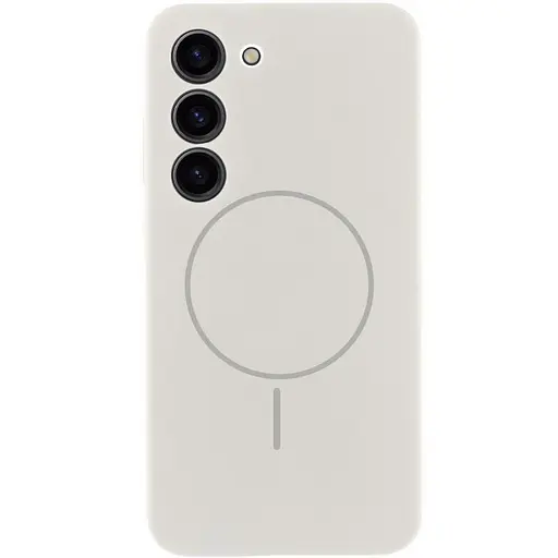 Чохол Silicone Cover Lakshmi Full Camera (AA) with MagFit для Samsung Galaxy S23 Білий / White