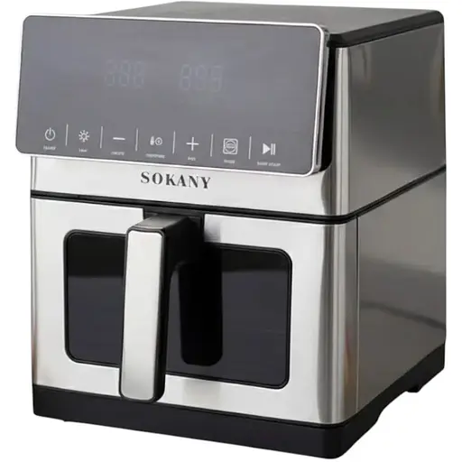 Аерофритюрниця Sokany SK-10113 з великою чашею 10 л корпус із нержавіючої сталі  2200 Вт - фото 1