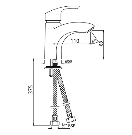 Змішувач для умивальника Jaquar Eko EKO-CHR-33023B Хром - фото 2