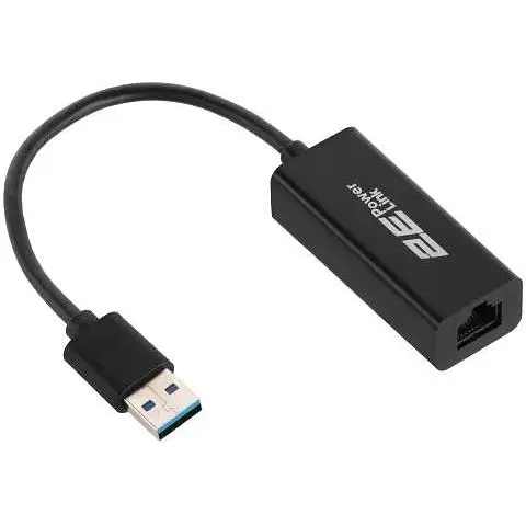 Мережевий адаптер 2E USB 3.0 - Ethernet, 10/100/1000 Мбіт/сек U2085, Black, чіпсет RTL8153 (2E-U2085)