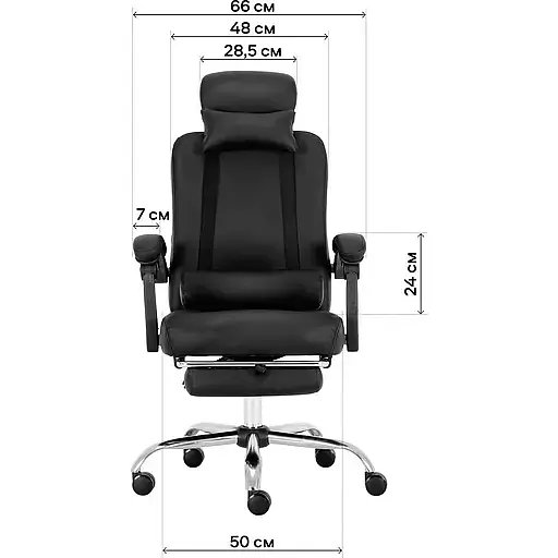 Офісне крісло GT Racer X-8002, чорне (X-8002 Black) - фото 9