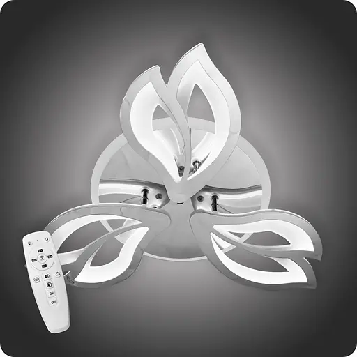 Люстра світлодіодна 517 Light 3color з пультом 70Вт Хром (01896) - фото 2