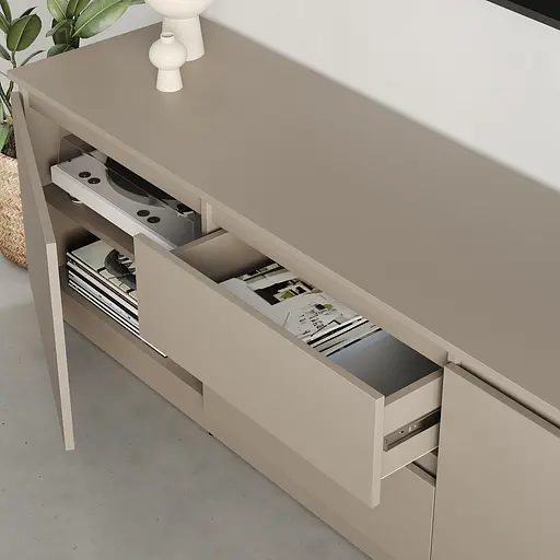 Тумба під телевізор MebelStar Нео 2Ш2Д 150x43x53 см Кашемір (MBS-1254) - фото 3