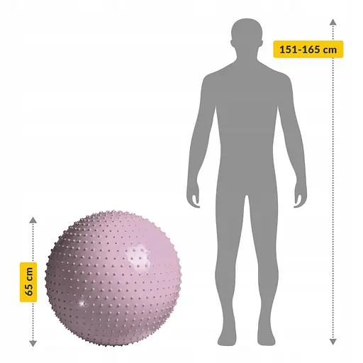 М'яч для фітнесу (фітбол) 4FIZJO 65 см масажний Anti-Burst 4FJ0617 Pink (P-5905973400220) - фото 5