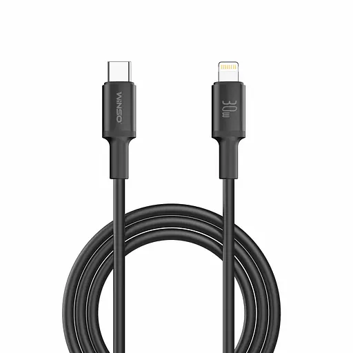 Кабель Winso Pro Type-C to Lightning 30W TPE 1,2м черный(222124B) - фото 1