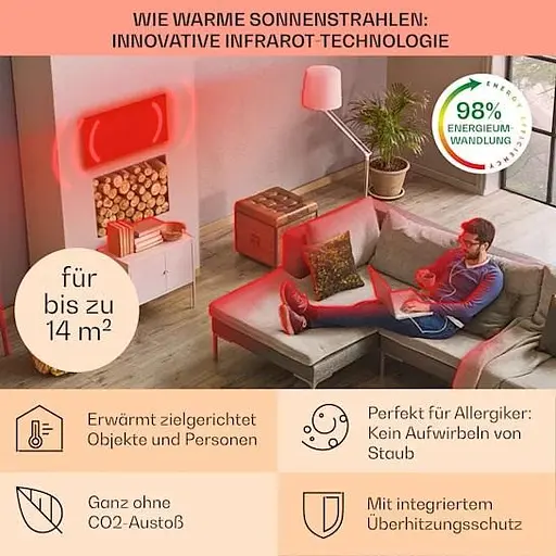 Инфракрасный обогреватель Klarstein Air Art Smart (10037871) - фото 3