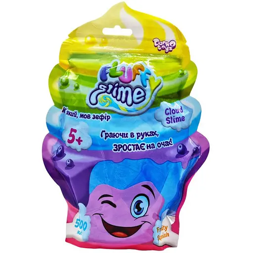 Вязкая масса Danko Toys Fluffy Slime FLS-02-01U 500 мл синяя